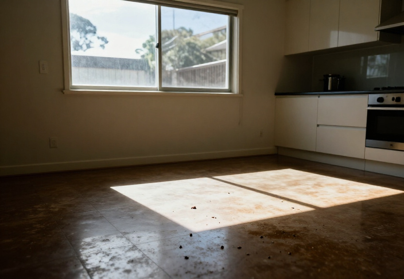 Rodent droppings and damage in a Dover Heights kitchen before treatment